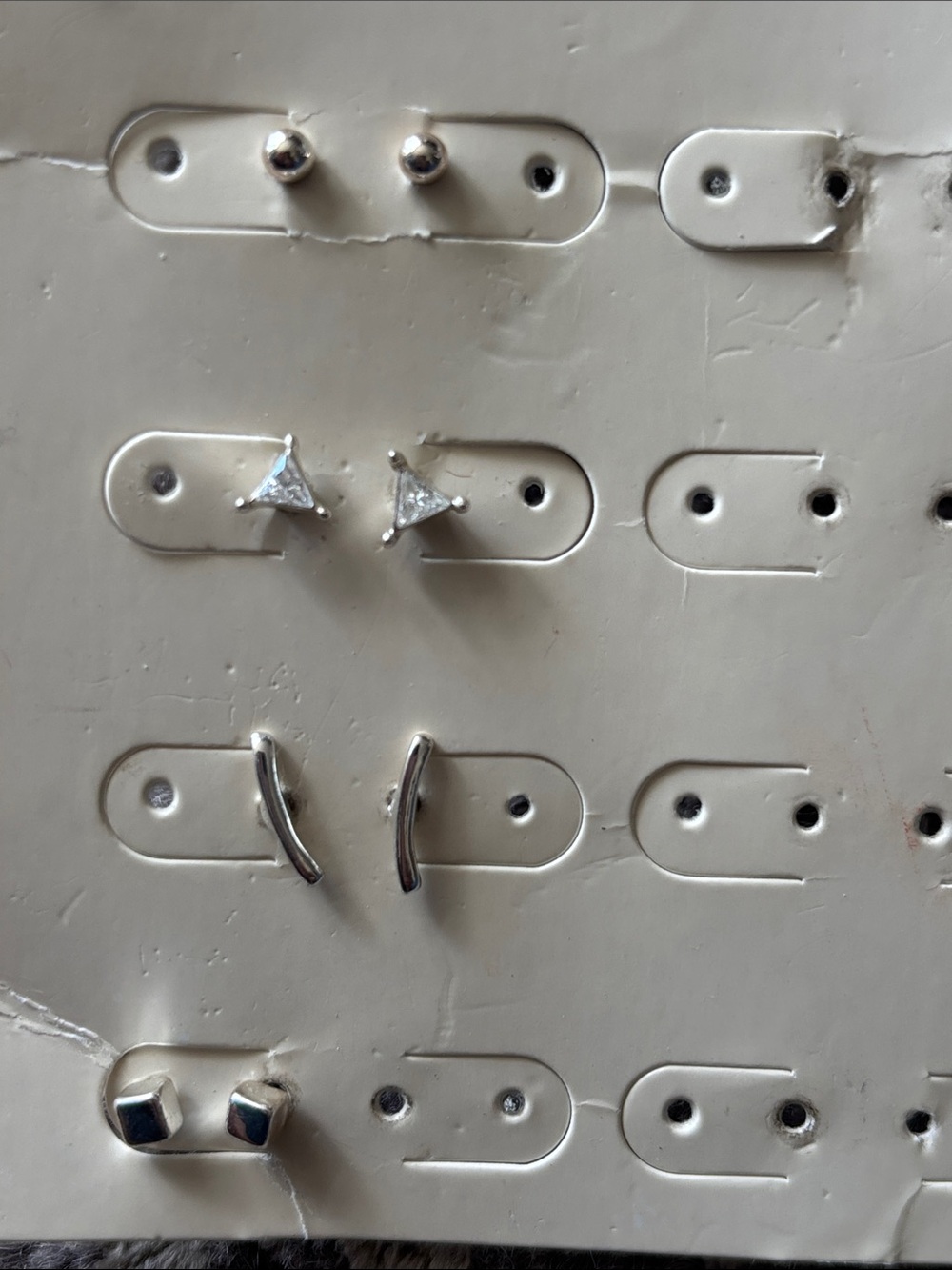 A new day 4 silver stud earrings nickel free